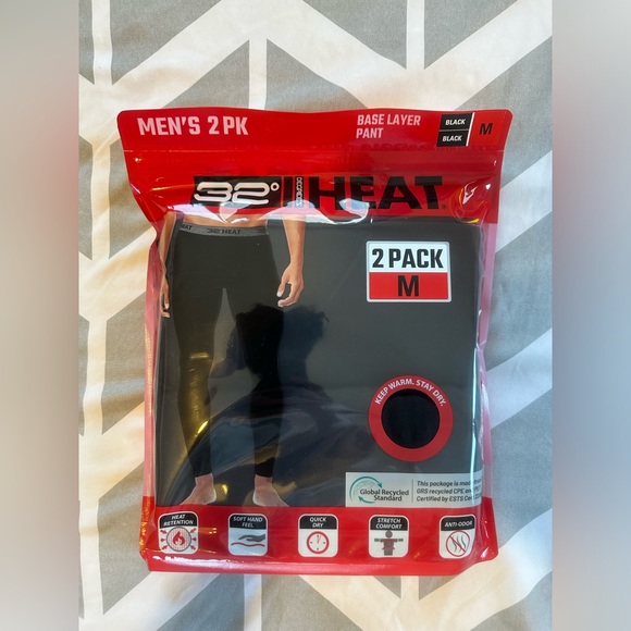 32 Degrees Men's Heat Base Layer Pant, 2-Pack/ Various Sizes (NWT) - Picture 3 of 8